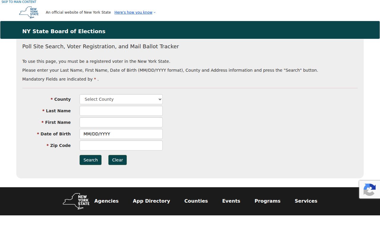 Huntington residents directory New York voter lookup fields