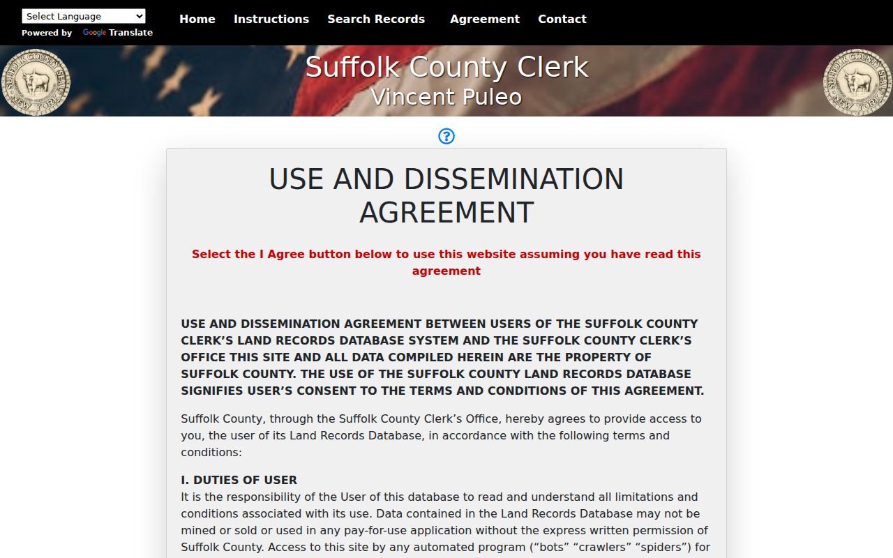 Huntington residents directory Suffolk County Clerk records kiosk