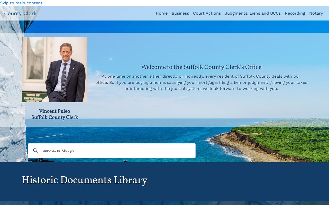 Huntington previous residents research through Suffolk County Clerk historic documents