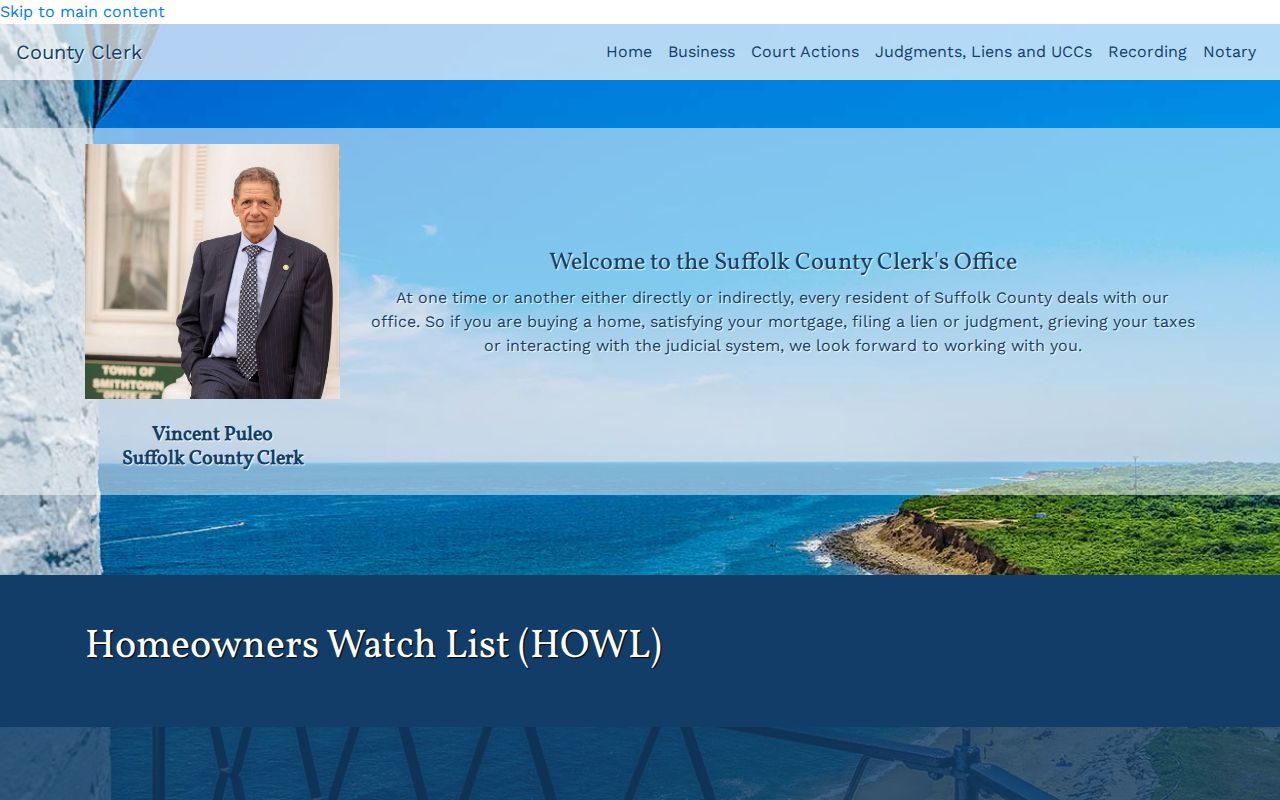 Huntington residents directory Suffolk County HOWL land record alerts